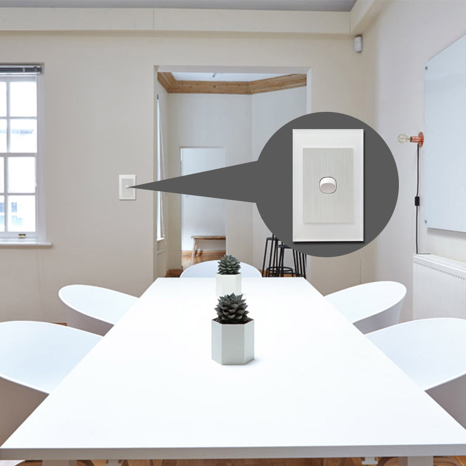 Wall Switch 2 Way & GPO White Glass Frame Multiple Styles