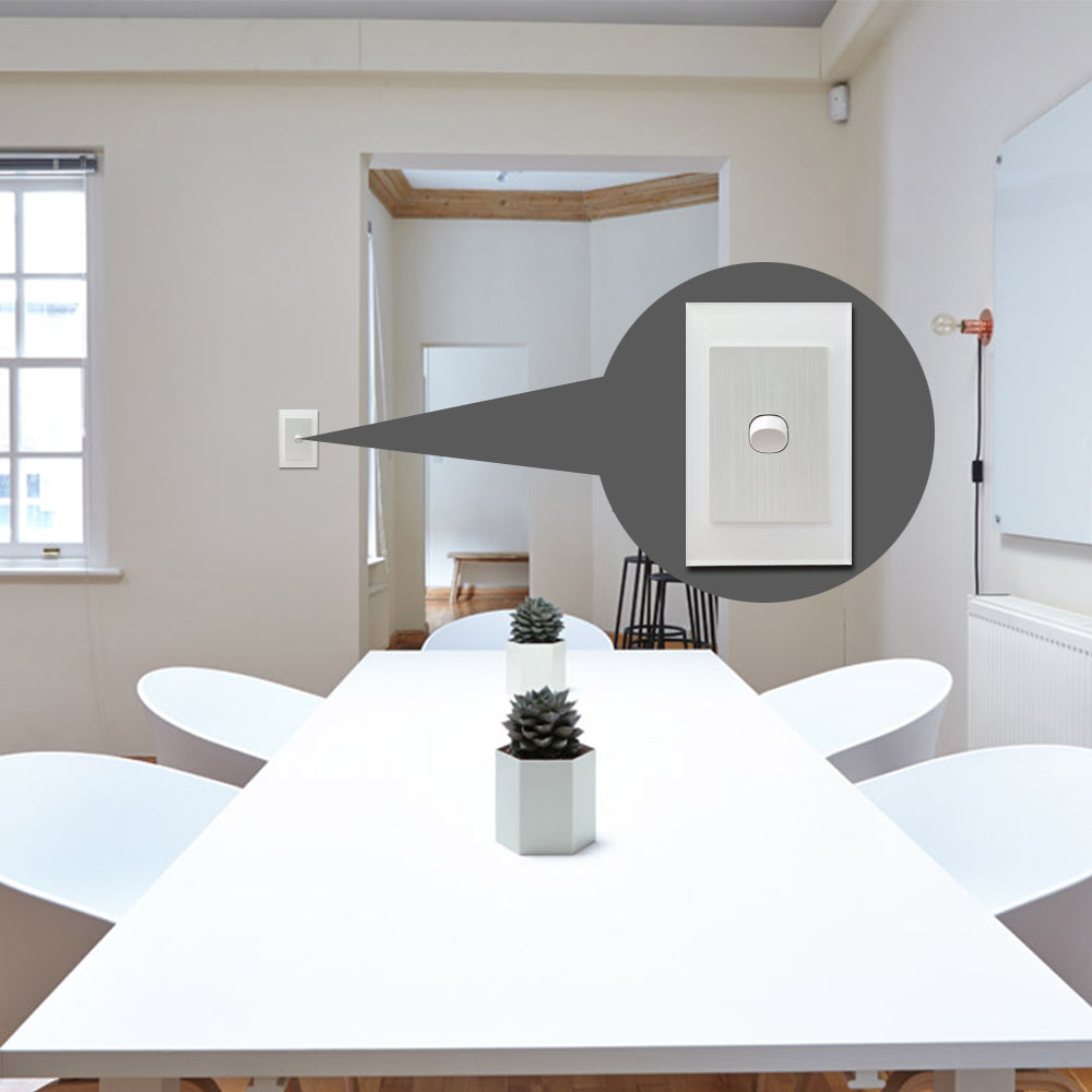 Wall Switch 2 Way & GPO White Glass Frame Multiple Styles