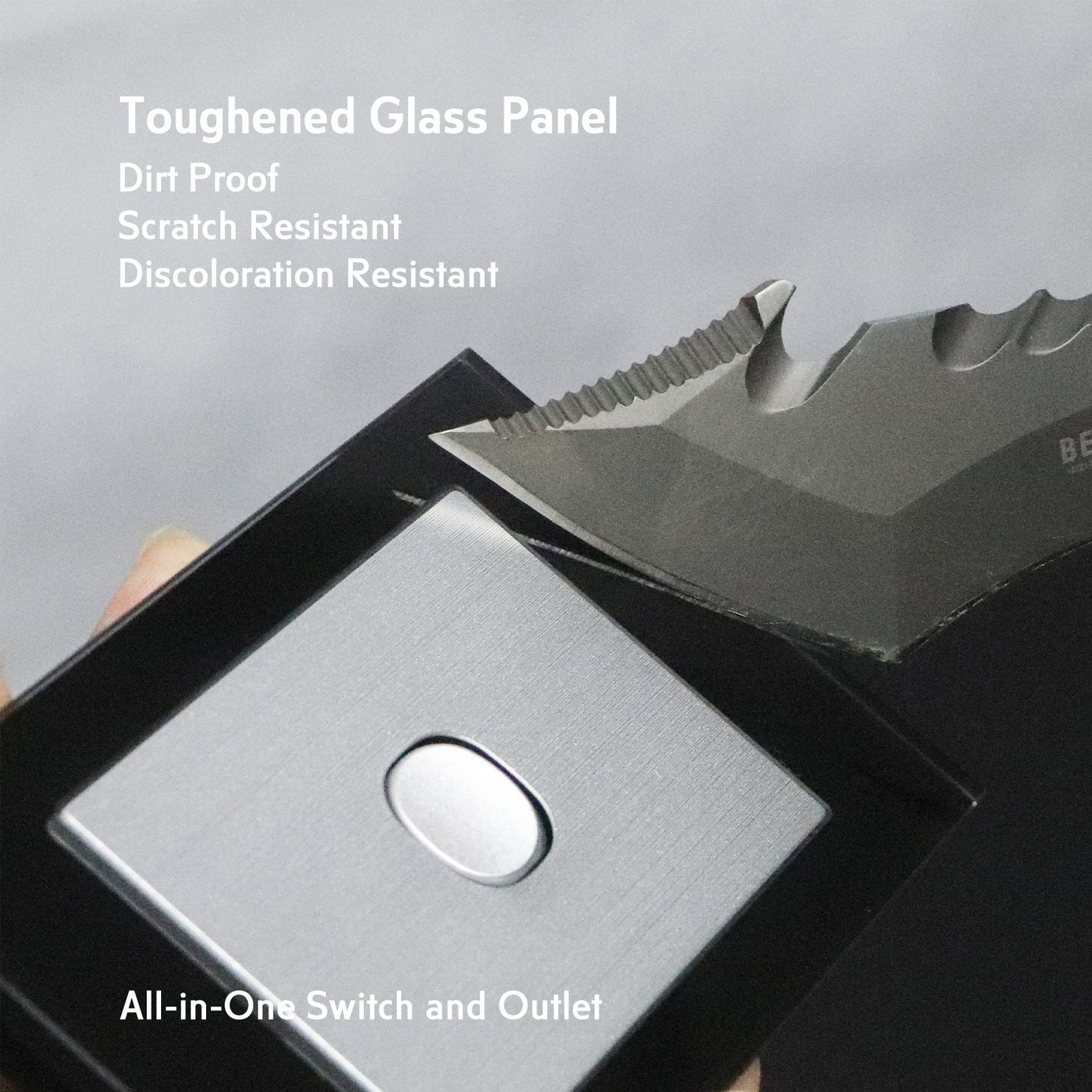 Wall Switch 2 Way & GPO Black Glass Frame Multiple Styles