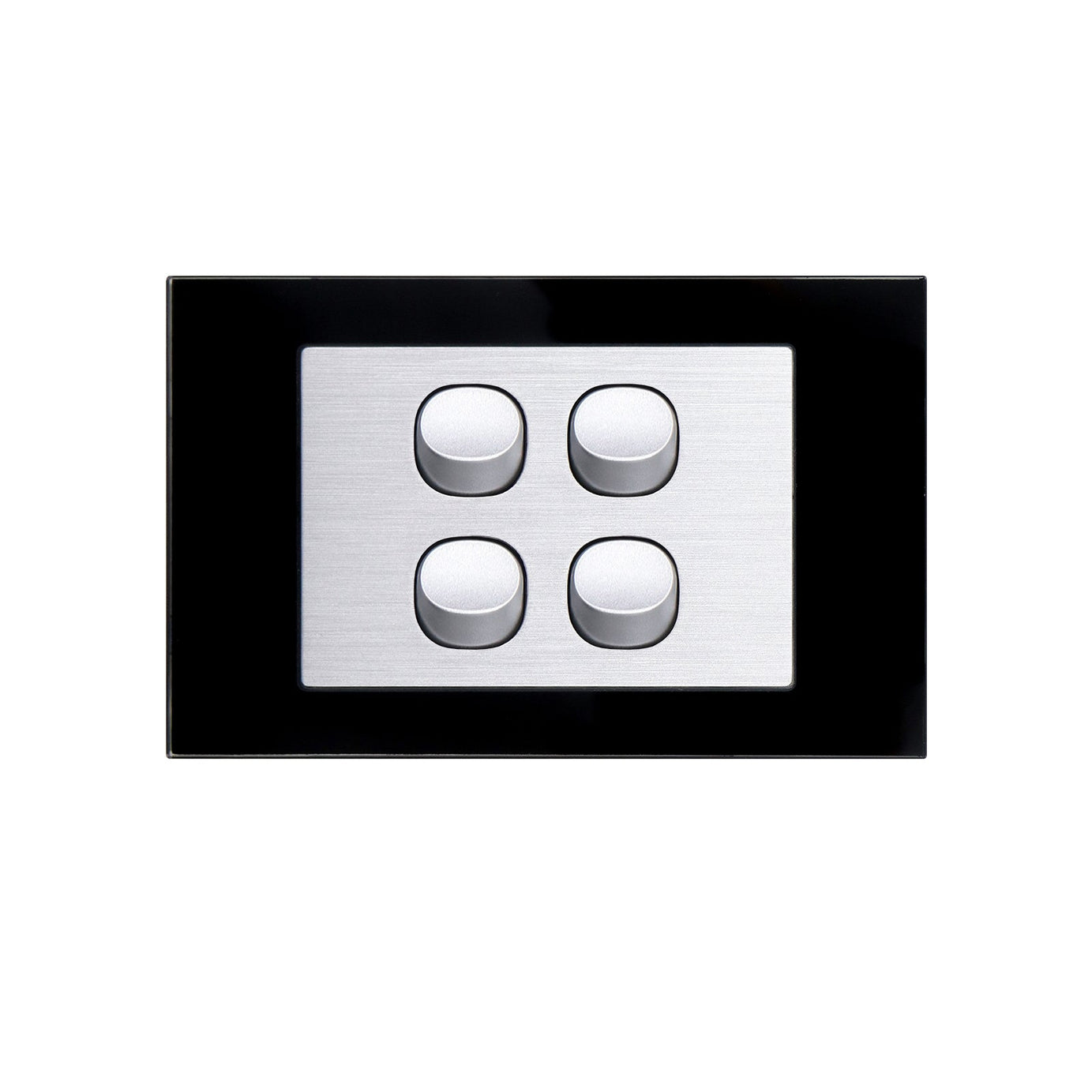 Wall Switch 2 Way & GPO Black Glass Frame Multiple Styles
