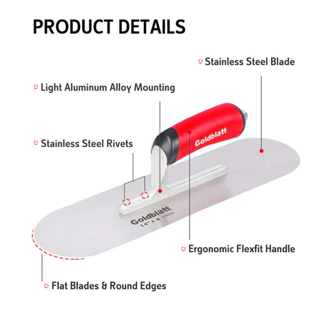 Goldblatt Pool Trowel S/S 2 Sizes