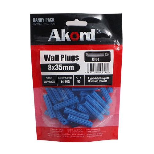Plastic Wall Plugs, Multiple Sizes