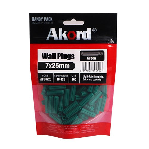 Plastic Wall Plugs, Multiple Sizes