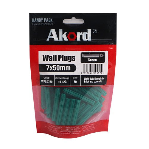 Plastic Wall Plugs, Multiple Sizes