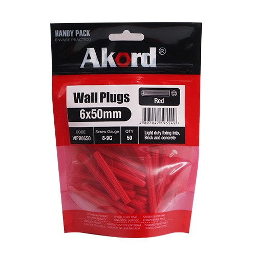 Plastic Wall Plugs, Multiple Sizes