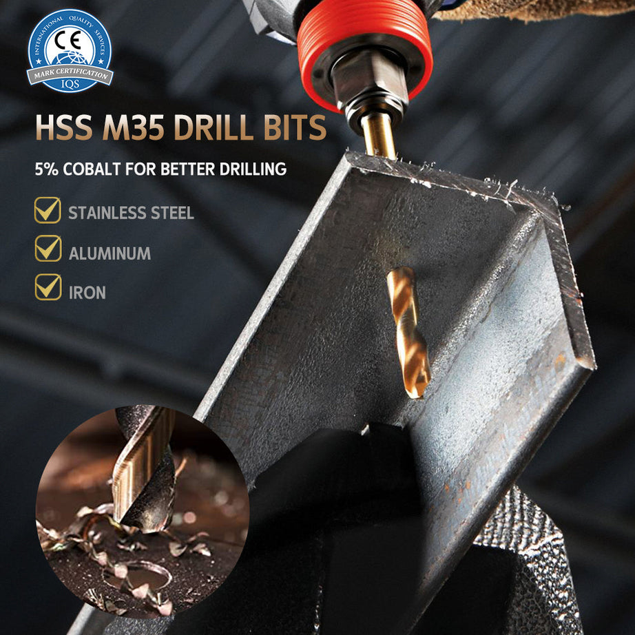 Drill Bit Full Ground HSS M35 Multiple Sizes