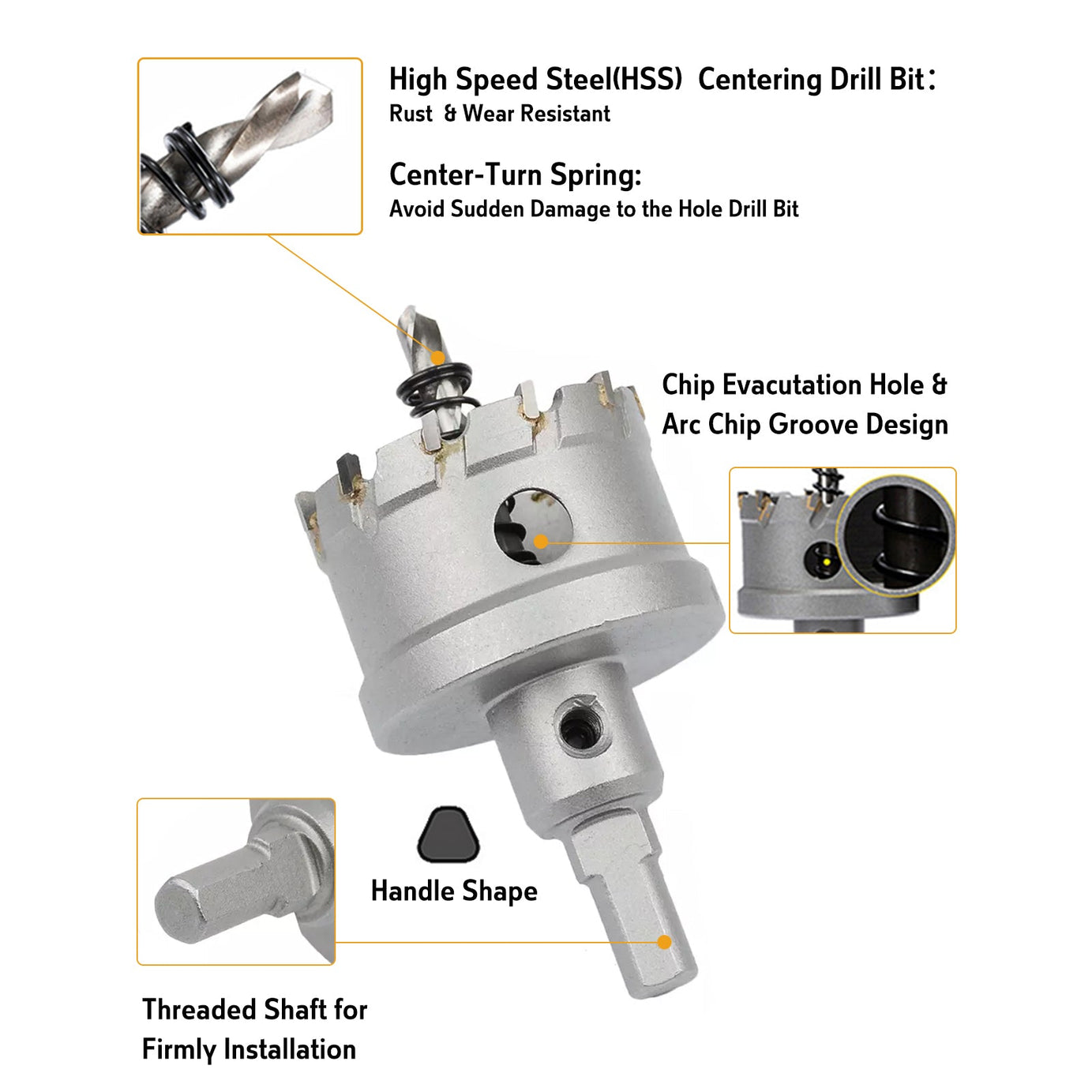 Hole Saw Carbide Tip Multiple Sizes