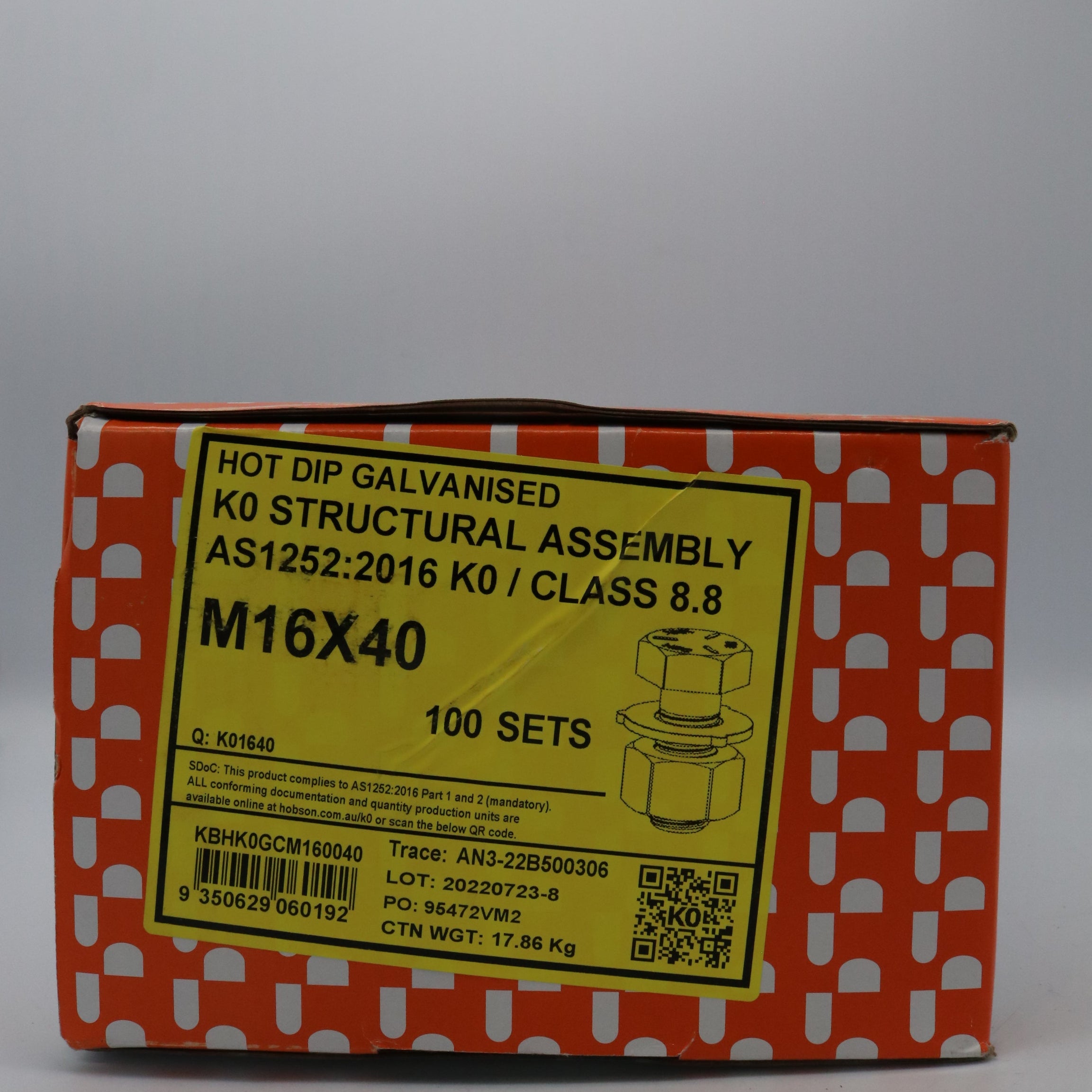 Structural Assembly K0 Hdg M12 to M24, Multiple Sizes